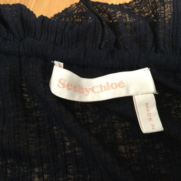 See by Chloe dark blue boho style top. - Picture 9 of 12